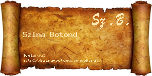 Szina Botond névjegykártya